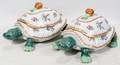 041404 PORCELAIN OF PARIS TURTLE BOXES PAIR H 5