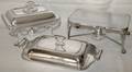 031394 SILVER PLATE SERVING PIECES 3 H 4 12  8
