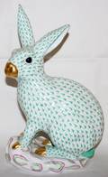 031376 HEREND FIGURE OF A RABBIT H 12 L 7 12