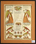 GS Peters printed and hand colored fraktur