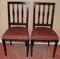 022308 LOUIS XVI STYLE WALNUT SIDE CHAIRS C 1920 PR