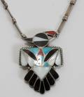 021355 NATIVE AMERICAN SILVER  PENDANTBROOCH L 22