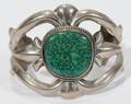 021348 NATIVE AMERICAN SILVER TURQUOISE CUFF BRACELET