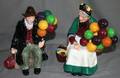 020377 ROYAL DOULTON PORCELAIN FIGURINES 2 PCS H 7