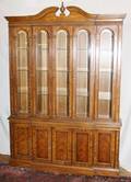 011412 WALNUT  BIRDS EYE MAPLE BREAKFRONT H 86 W 60