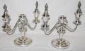 011405 SHEFFIELD PLATE THREELIGHT CANDELABRA PAIR