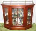 011414 MAHOGANY CURIO CABINET H 30 W 35 D 12