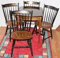 011413 HITCHCOCK DROP LEAF TABLE AND CHAIRS 5 PIECES