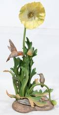 122383 BOEHM BISQUE FIGURE RUFUS HUMMINGBIRDS