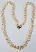 052384 6575MM PEARL NECKLACE WITH DIAMOND CLASP