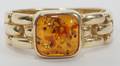 052377 EAST EUROPEAN AMBER GOLD RING