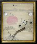 052394 JAPANESE SILK PURSE FRAMED H 9 12 L 7 12