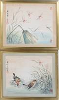 051472 CHINESE WATERCOLORS TWO C 1920 9 12 X