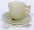 051461 CHINESE JADE CUP  SAUCER WITH SPOON H 2