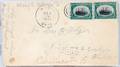 050401 US PAN AM STAMPS ON COVER PAIR NH SCOTT