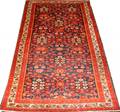 050386 PERSIAN HAMADAN ORIENTAL WOOL RUG C 1920