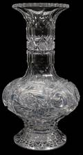 041442 BRILLIANT PERIOD CUT GLASS VASE C 1900