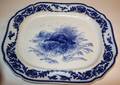 040397 ENGLISH PORCELAIN PLATTER C1900 L 25 DIA 21