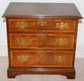 032407 AMERICAN MAHOGANY CHEST OF 3 DRAWERS C 1940S