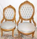 031416 VICTORIAN MAHOGANY GENTLEMANS  LADYS CHAIRS
