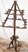 031415 WROUGHT IRON 21LIGHT CANDLE STAND H 48