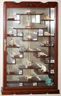 030359 ROSEWOOD NETSUKE CABINET H 33 W 21 D 4