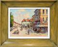 022341 RTOWERS OIL ON ACADEMY BOARD FRENCH TOWN SCENE