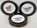 020405 WOODMERE CHINA 8 GAME BIRD PLATES DIA 11