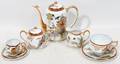 010424 JAPAN PORCELAIN TEA SET GEISHA LITHOPONE C1950