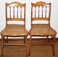 010412 VICTORIAN WALNUT SIDE CHAIRS 19TH C SEVEN