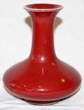 122427 CHINESE SMALL PORCELAIN OXBLOOD VASE H 6