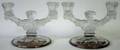 051506 AMERICAN GLASS  STERLING OVERLAY CANDELABRA