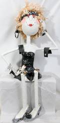 050417 PAPIER MACHE FASHION FIGURE W 25 H 51