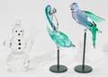 042440 SWAROVSKI CRYSTAL BIRDS  SNOWMAN THREE