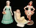 041474 ISPANKY PORCELAIN FIGURES THREE H 11