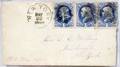 040438 US FRANKLIN STAMPS 3 ON COVER NH OG SCOTT