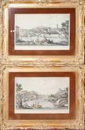 031471 AFTER PIRANESI HANDCOLORED ENGRAVINGS PAIR