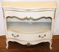 030433 ANTIQUE WHITE CHEST C1960 H 32 L 40 D 19