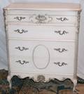 022410 KLINGMAN ANTIQUED DECORATED CHEST OF DRAWERS