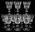 022400 ETCHED GLASS WINES MID 20TH CENTURY TEN H 5