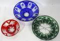 022394 CZECH CUT COLOR TO CLEAR CRYSTAL BOWLS