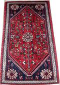 021447 HAMADAN ORIENTAL RUG RED FIELD 24 X 42