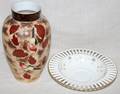 011510 CONTINENTAL MILK GLASS VASE 19TH C  COMPOTE