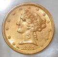 010451 US 5 DOLLAR GOLD COIN LIBERTY HEADEAGLE