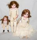 060477 BISQUE HEAD DOLLS THREE