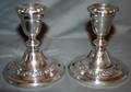 052499 GORHAM SILVER PLATE CANDLESTICKS PR H 4 34