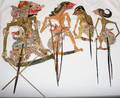 041520 PAINTED LEATHER WAYANG KULIT PUPPETS FOUR