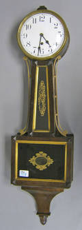 Waterbury oak banjo clock