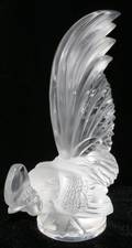 031516 LALIQUE CRYSTAL ROOSTER H 8 14 L 5 12