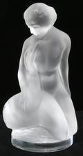 031513 LALIQUE CRYSTAL FIGURE LEDA  THE SWAN H 4